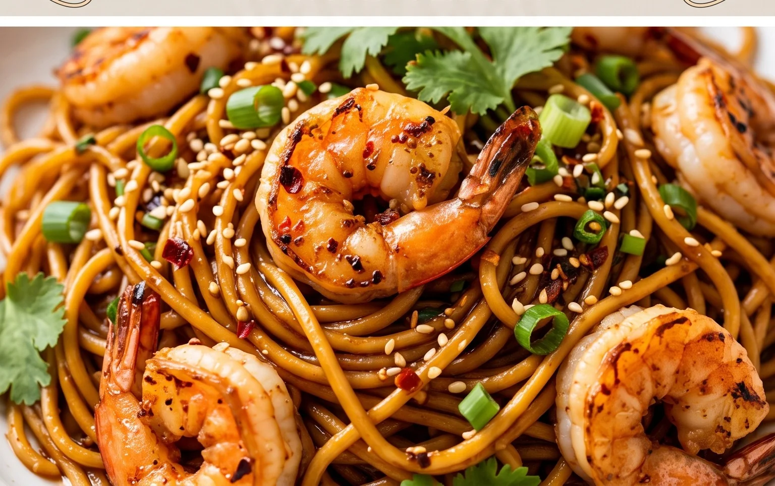 Nouilles chinoises sautées aux crevettes