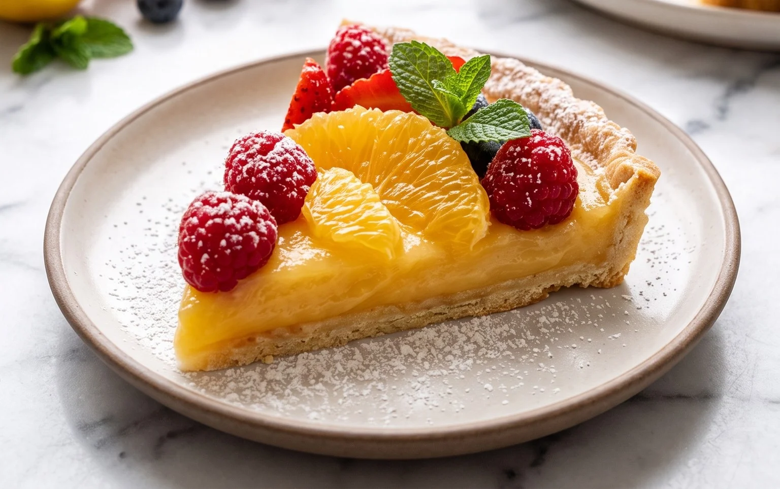 Tarte au citron et fruits rouges facile